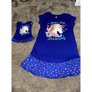 Pajama with matching doll pajama (: